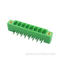 Plug-in type PCB terminal block angled header with fixing screw